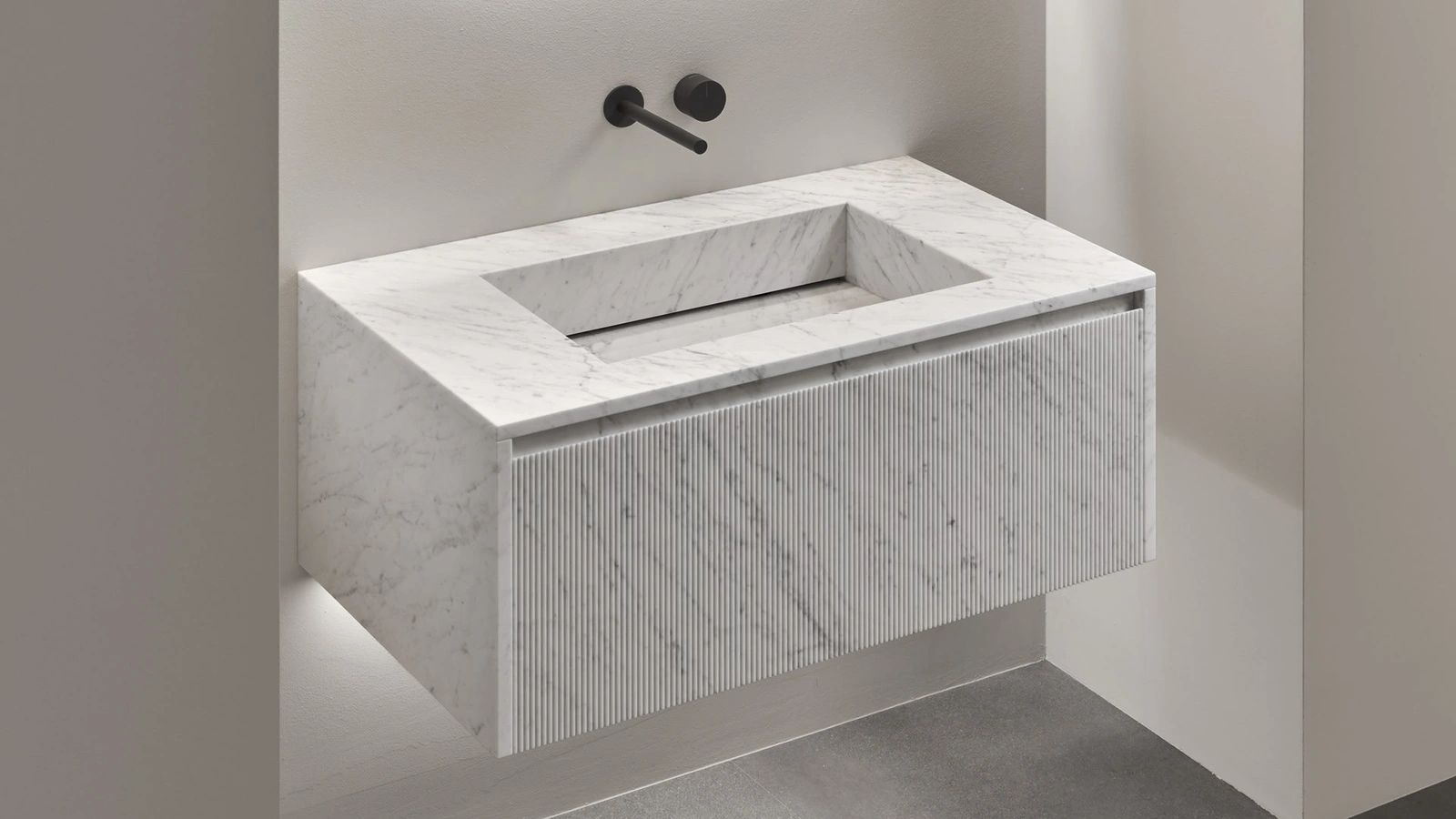 Mobile da Bagno Piana_Stone in marmo di Antoniolupi