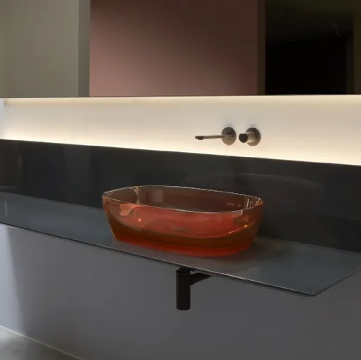 Lavabo in cristallo SensoC di Antoniolupi