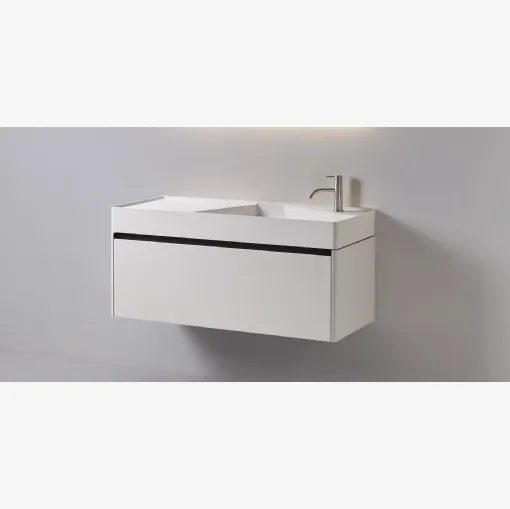 Mobile da Bagno sospeso in laccato opaco Simplo108 di Antoniolupi