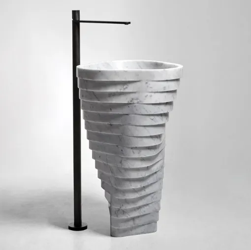 Lavabo di design in marmo Vortice di Antoniolupi