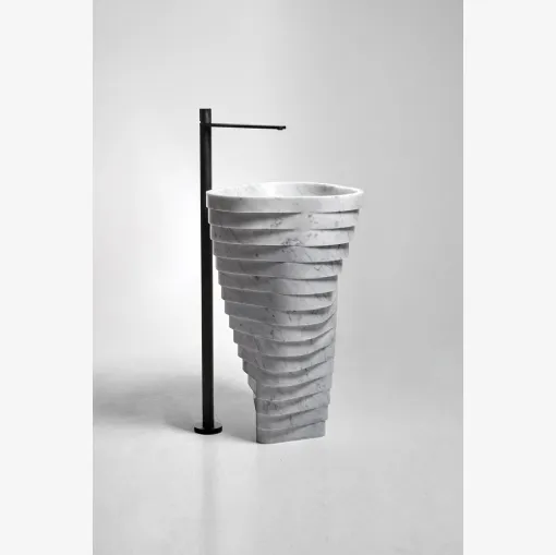 Lavabo di design in marmo Vortice di Antoniolupi