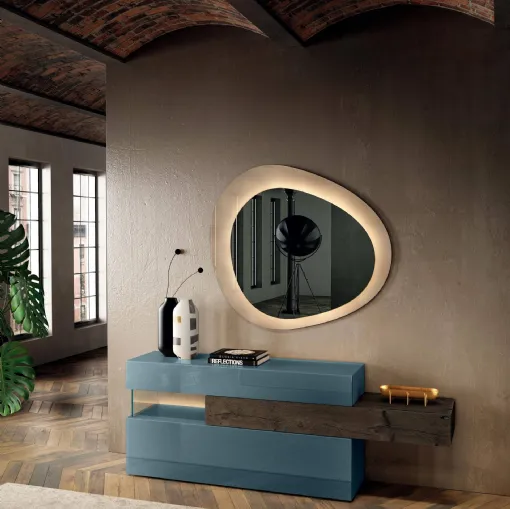 Comò in vetro e legno 36e8 2134 di Lago