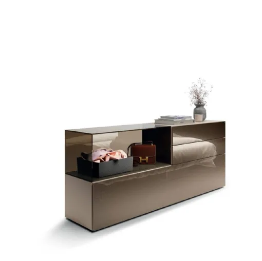 Comò in vetro 36e8 Glass 2137 di Lago