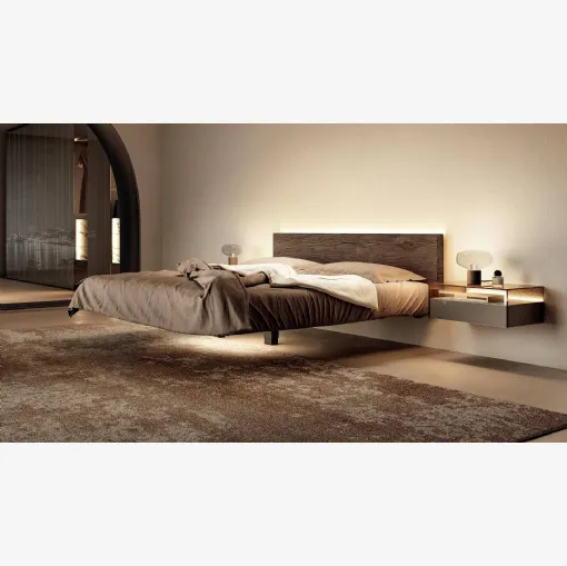 Comodino sospeso in vetro Hom 2124 di Lago