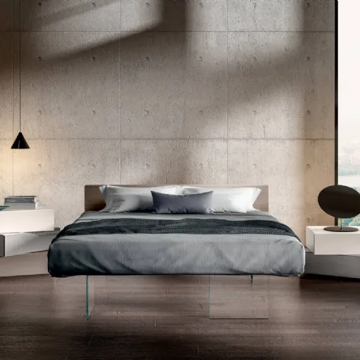 Comodino Morgana in vetro di Lago