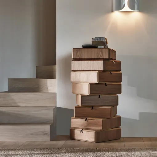 Cassettiera di design in legno Teorema di Molteni & C