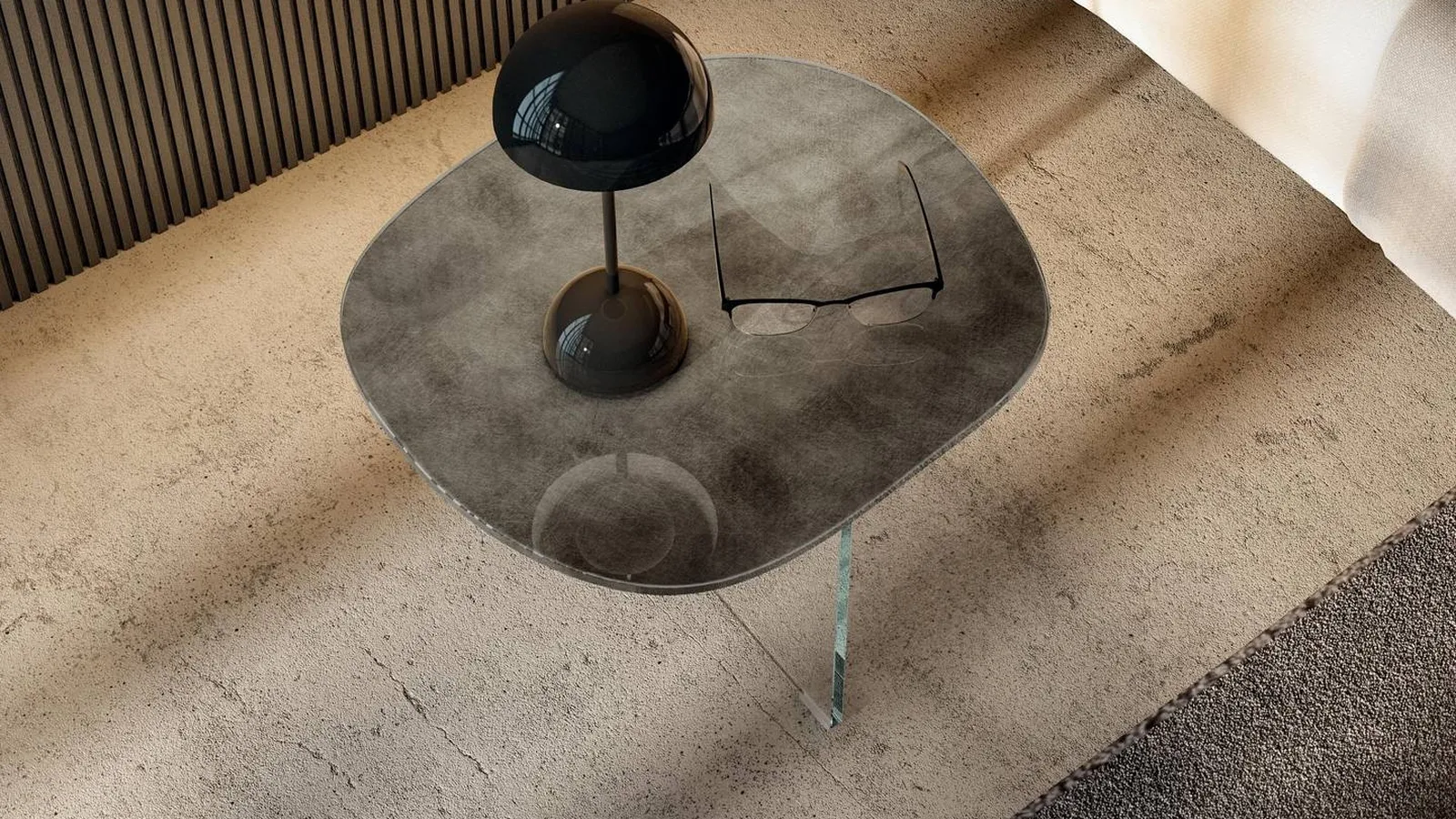 Comodino in vetro Pleasure 1419 Lago