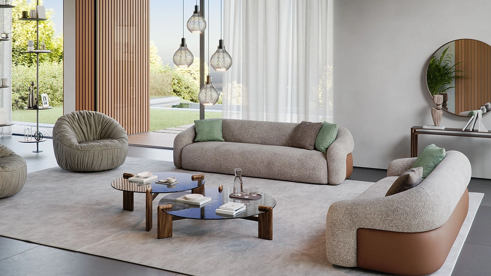 Divano lineare Baldwin di Cattelan Italia