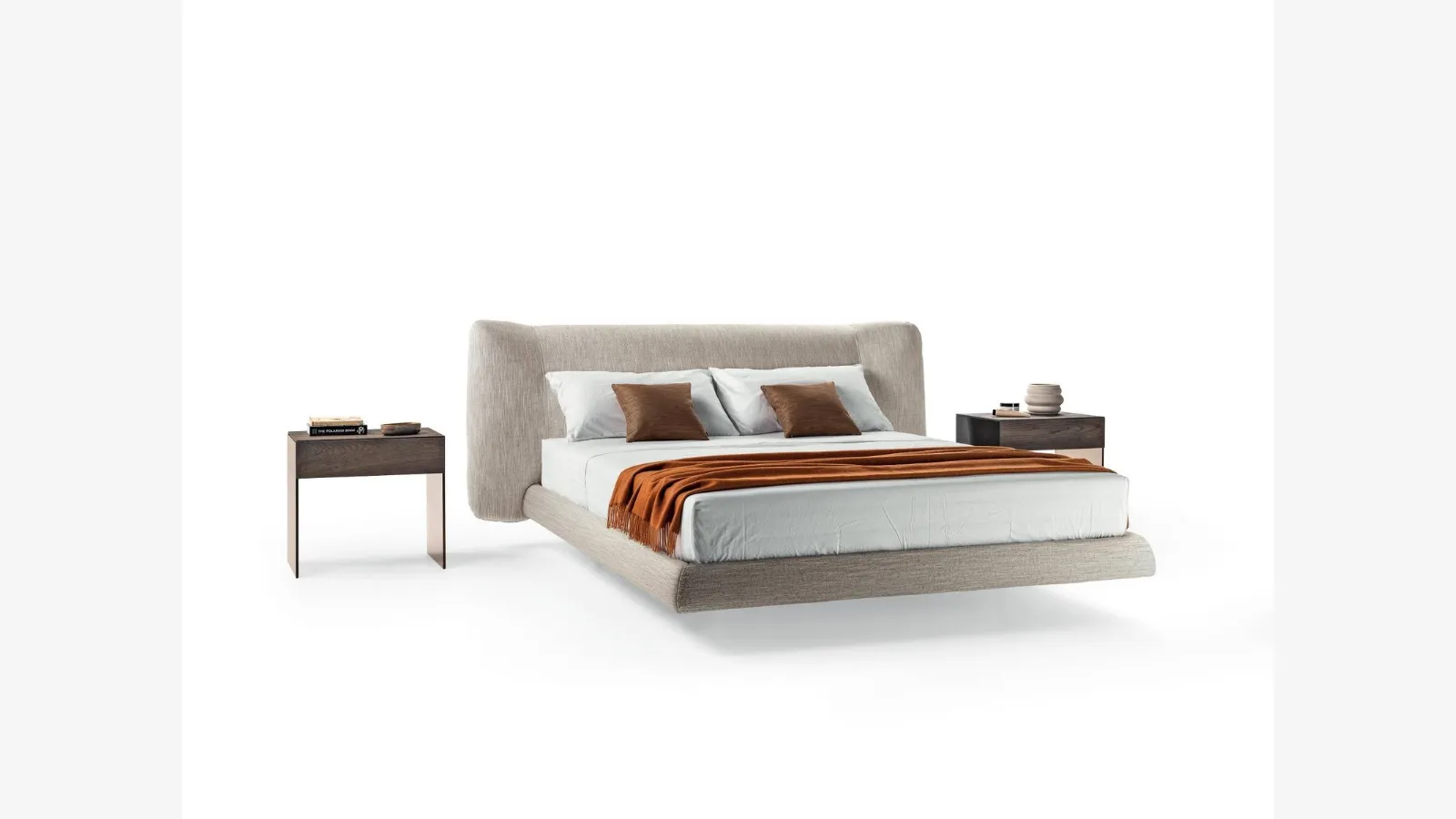 Letto in tessuto imbottito Bed In 1821 di Lago