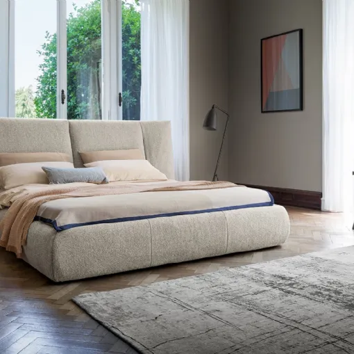 Letto con testiera e box contenitore Youniverse di Bonaldo