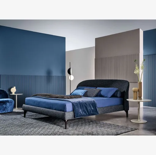 Letto in tessuto con testiera Carnaby di Twils