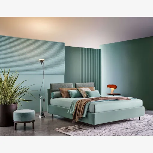 Letto matrimoniale in tessuto Frick di Twils