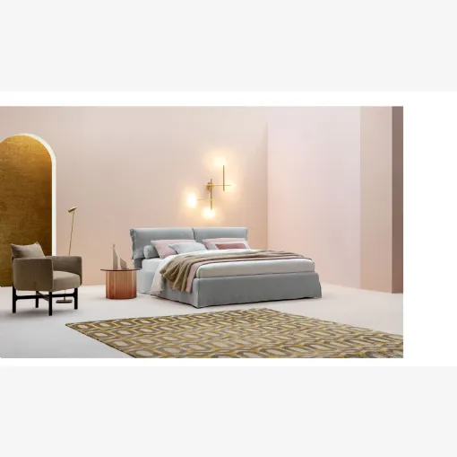 Letto in tessuto con testiera Giselle di Twils