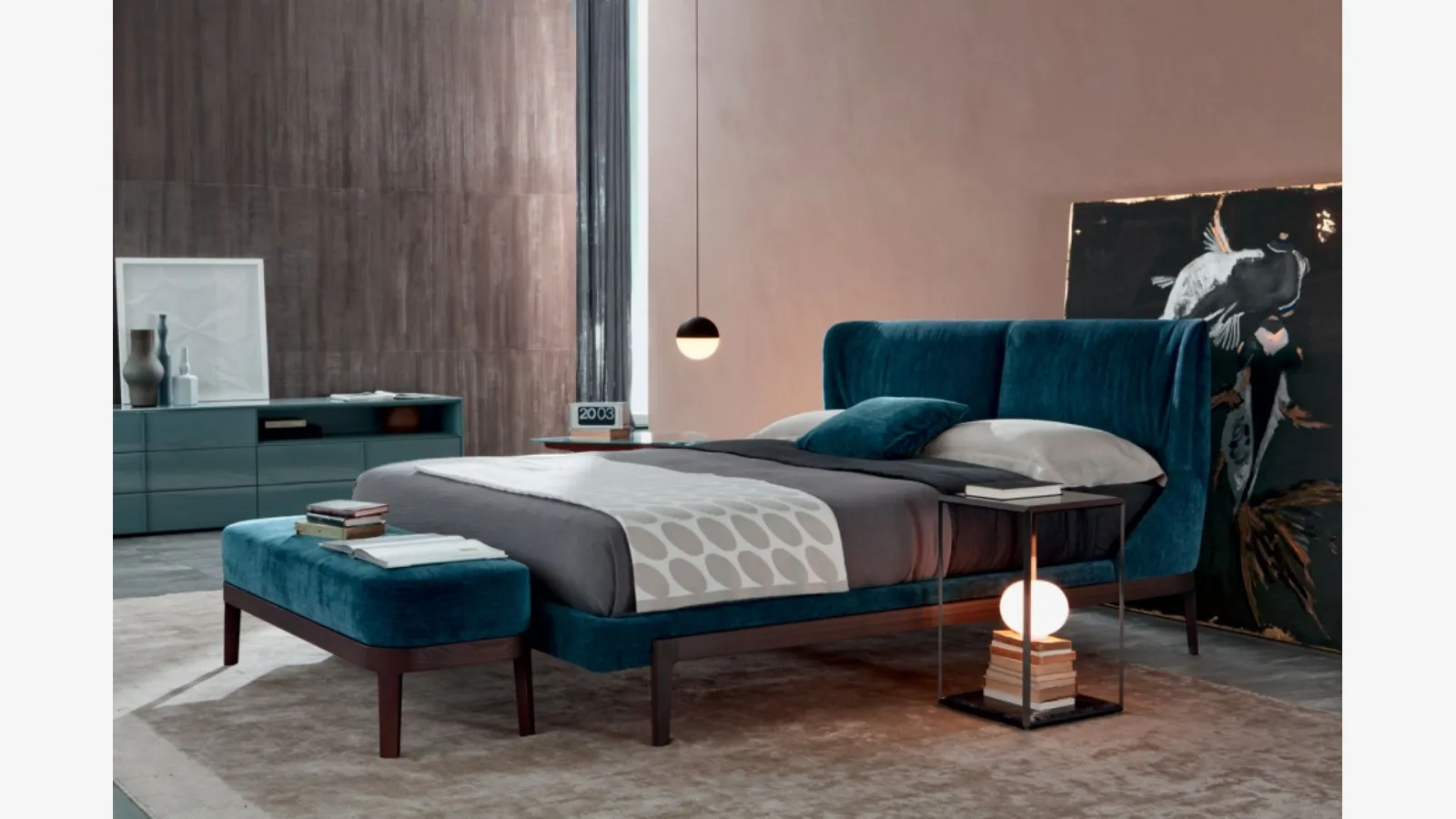 Letto con testiera avvolgente Fulham di Molteni&C