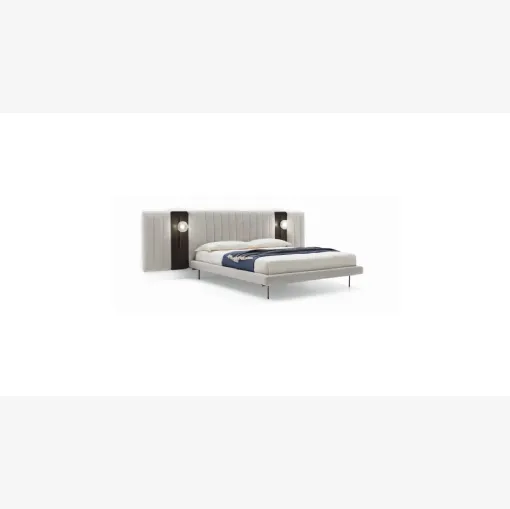 Letto in tessuto con testiera imbottita modulabile Otello di Ditre Italia