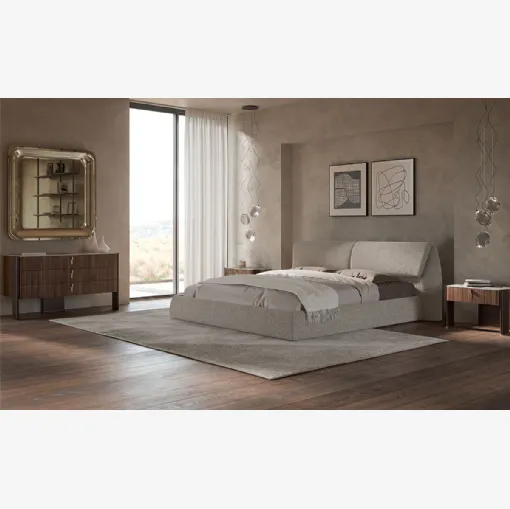 Letto Simon in tessuto imbottito di Cattelan Italia