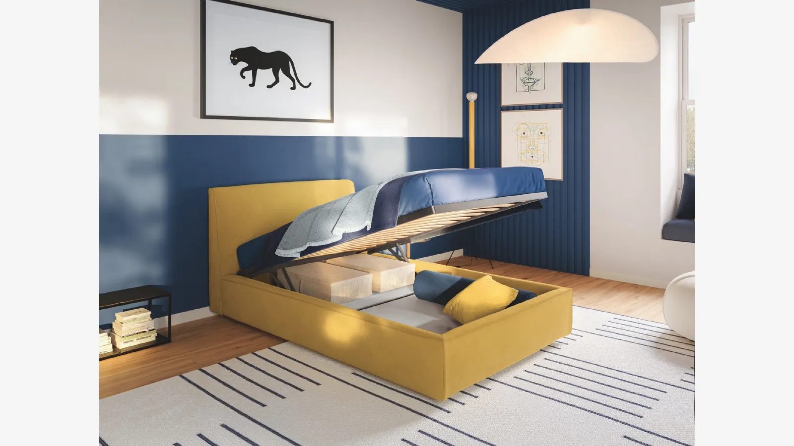 Letto singolo con box contenitore Ada di Twils
