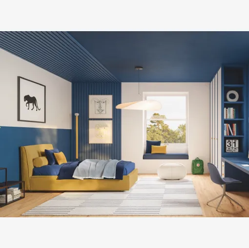 Letto singolo con box contenitore Ada di Twils