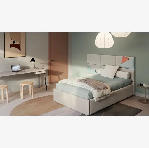 Letto singolo con box contenitore Boiserie Marlene di Twils