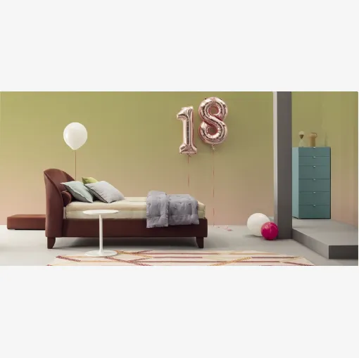 Letto Singolo in pelle Carnaby di Twils