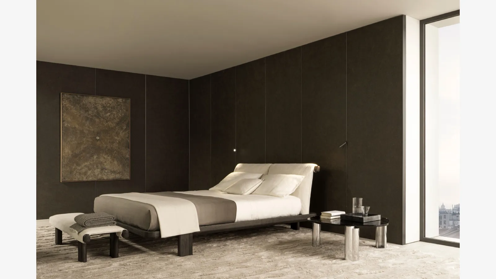 Letto matrimoniale Tibeau di Molteni & C