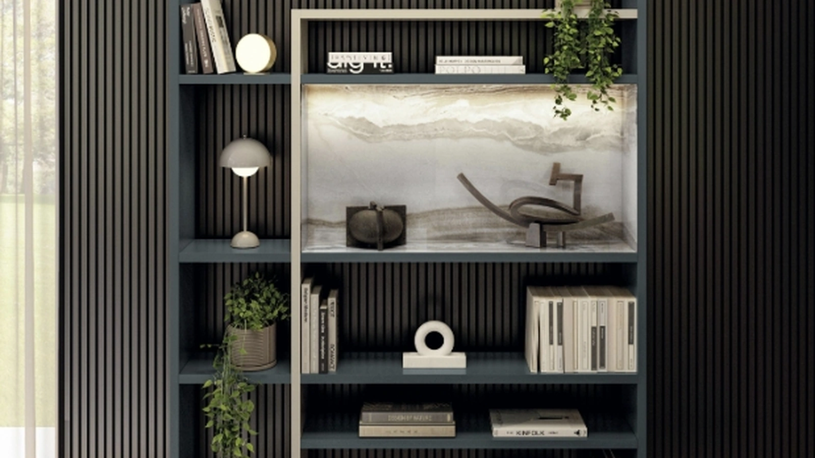 Libreria a muro 30mm 2733 di Lago