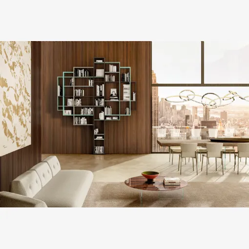 Libreria componibile 30mm 1226 ad Albero in laccato opaco di Lago