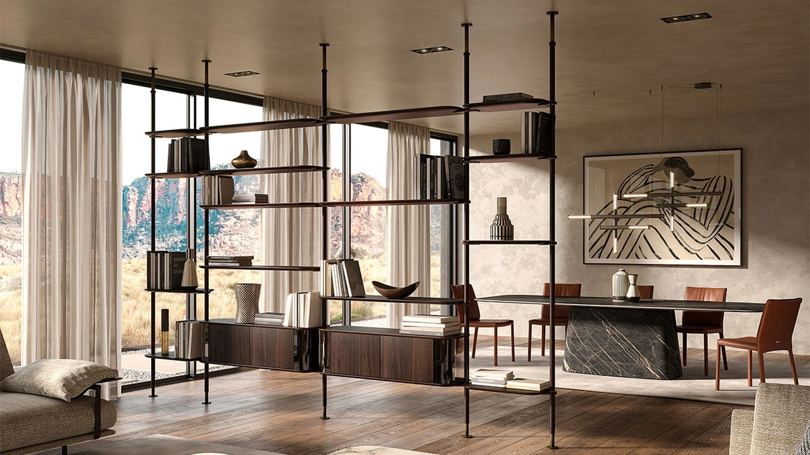 Libreria divisoria Harbour di Cattelan Italia