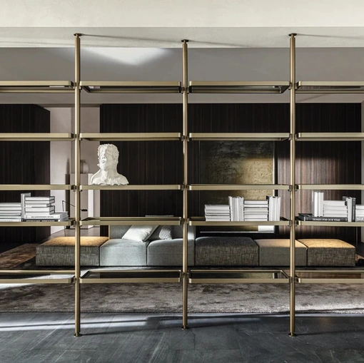 Libreria divisoria Hector in alluminio di Molteni & C
