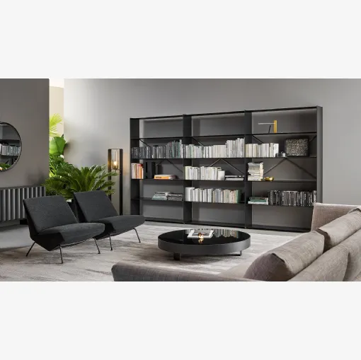 Libreria a muro Kaos in metallo laccato di Bonaldo