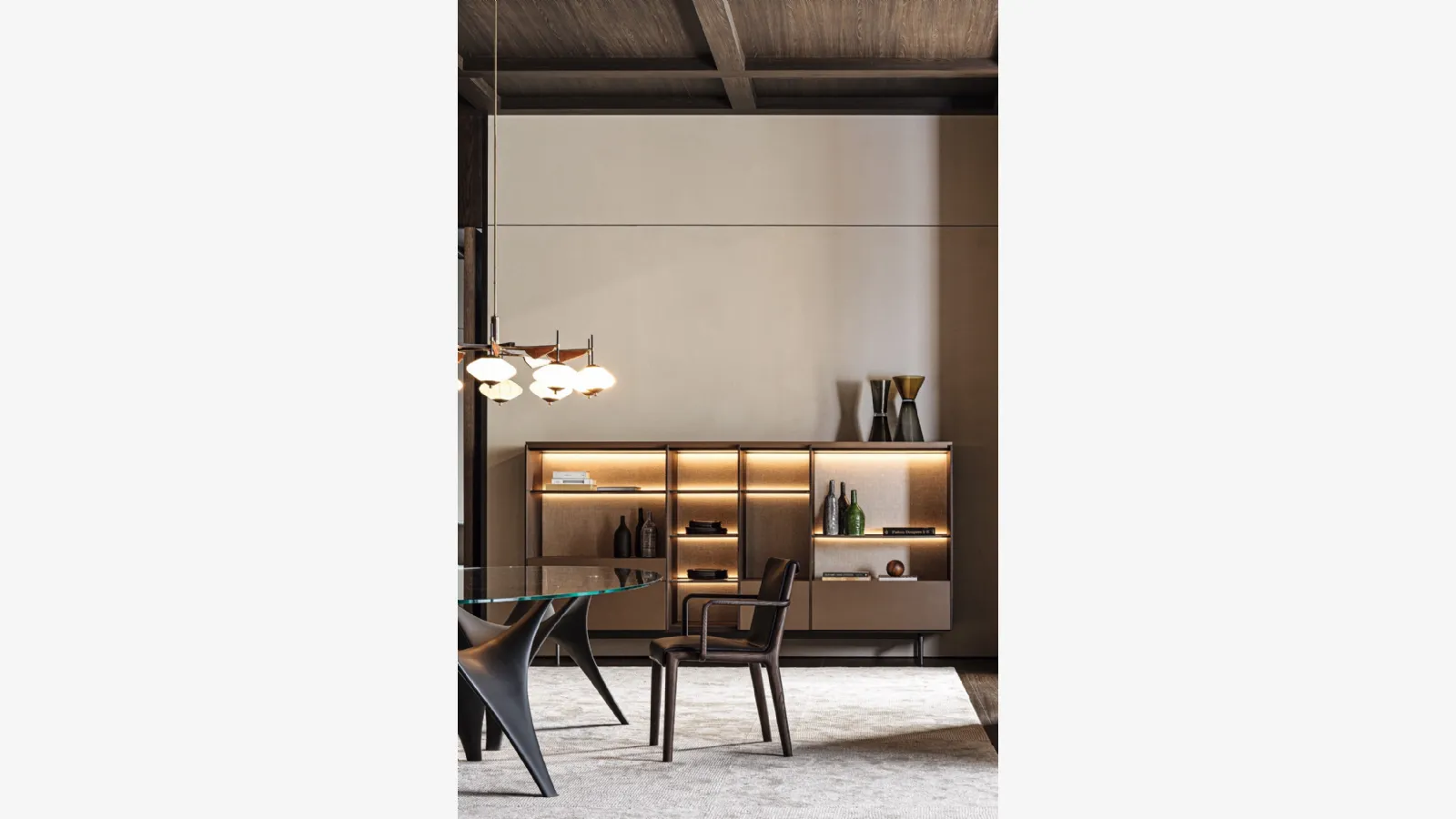 Libreria a moduli componibile Logos di Molteni & C