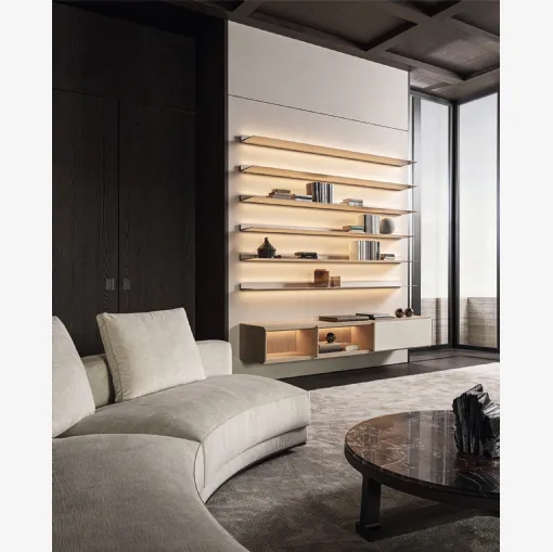 Libreria a moduli componibile Logos di Molteni & C