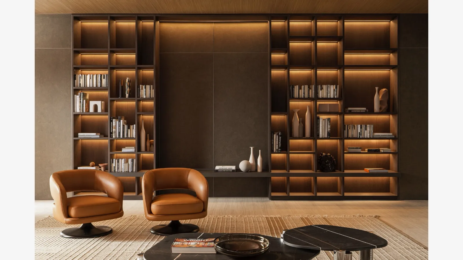 Libreria a muro 505 UP SYSTEM 02 di Molteni & C