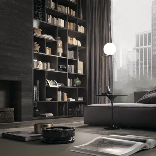 Libreria componibile Opus Brown di Rimadesio