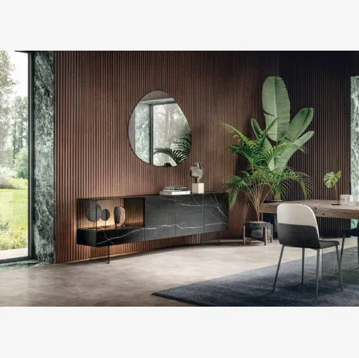 Madia in vetro effetto marmo 36e8 Glass 1324 di Lago
