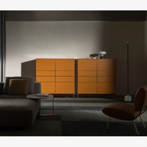 Madia alta 505 Up Sideboard 07 in laccato opaco di Molteni & C