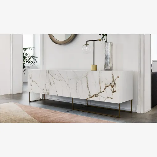 Madia Doppler K con ante in ceramica con base in metallo di Bonaldo