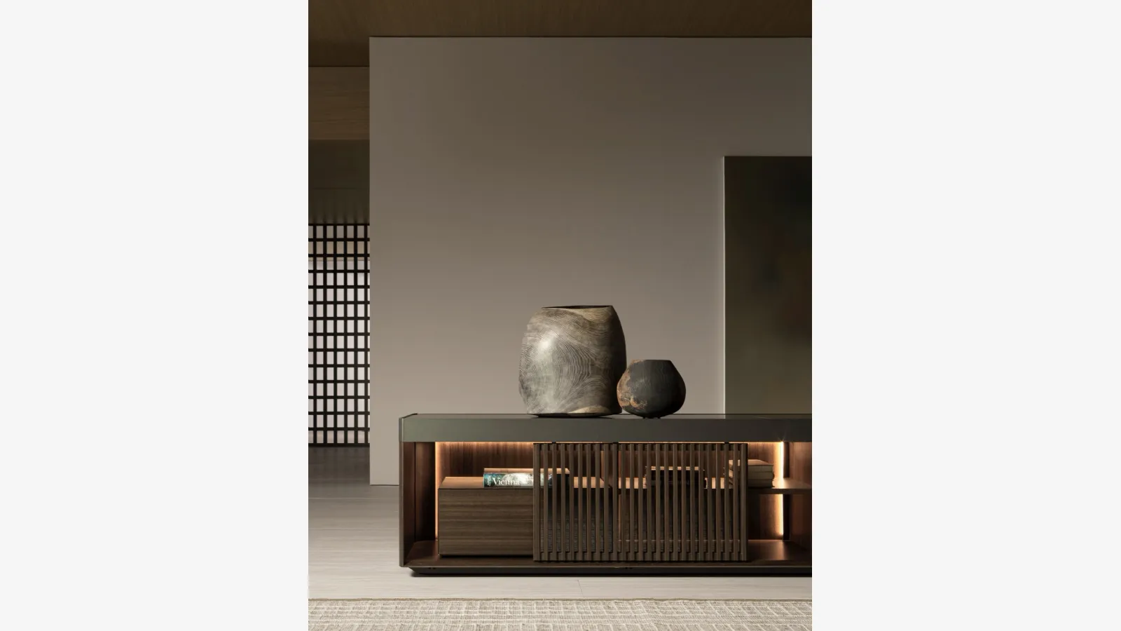 Madia Living Box 01 in laccato e legno di Molteni & C