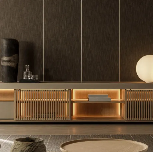 Madia Living Box 01 in laccato e legno di Molteni & C