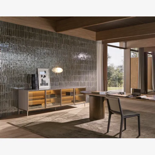 Madia 505 Up Sideboard 01 in laccato e vetro di Molteni & C