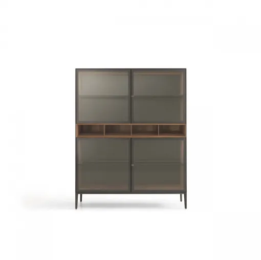 Madia Self Up in vetro bronzo di Rimadesio