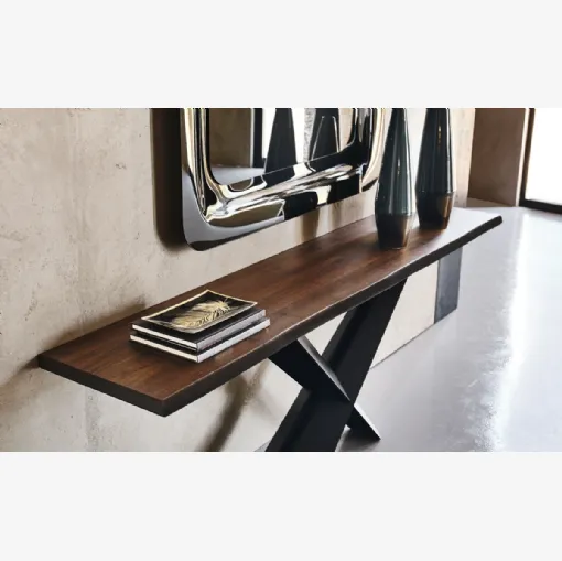 Consolle Terminal in legno e acciaio di Cattelan Italia