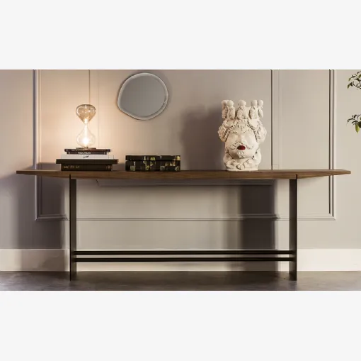 Consolle Trevi in legno e acciaio di Cattelan Italia