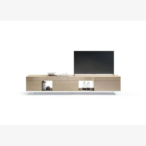 Mobile Porta Tv 36e8 2148 in vetro lucido di Lago