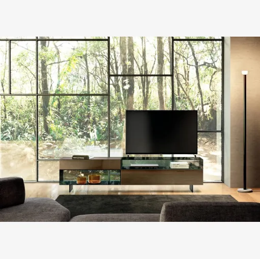 Mobile Porta Tv 36e8 Glass 2150 di Lago