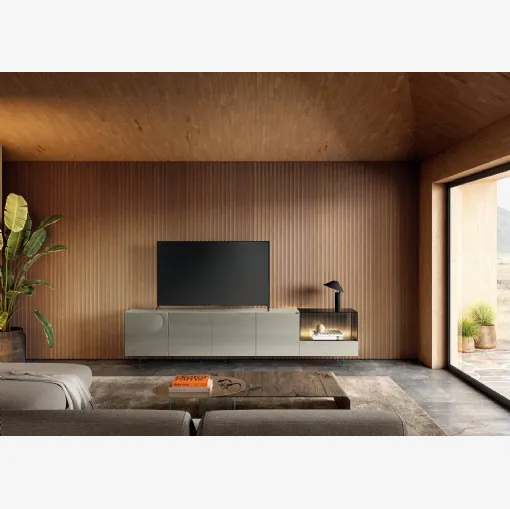 Mobile Porta Tv 36e8 Glass 2659 di Lago