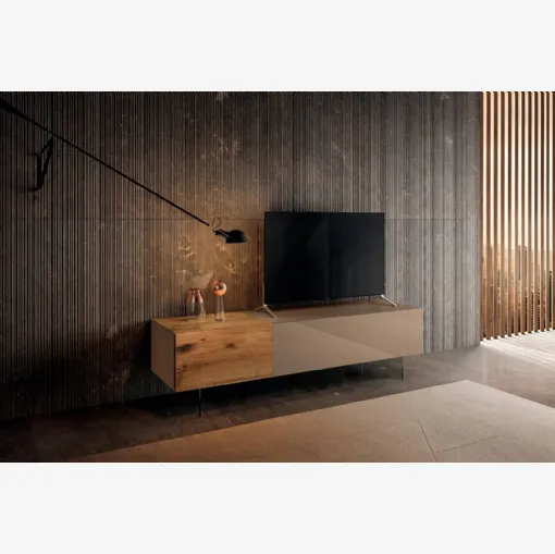 Mobile Porta Tv in vetro e legno 36e8 0523 di Lago