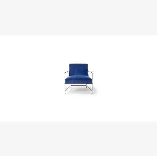 Poltroncina Kyo in tessuto con struttura in metallo di Ditre Italia