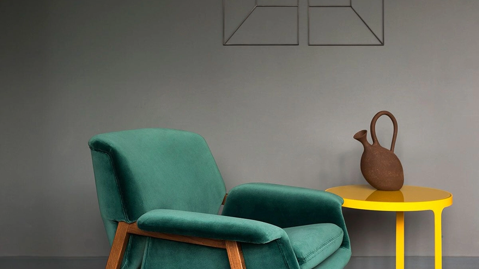 Poltroncina in velluto Agnese di Tacchini