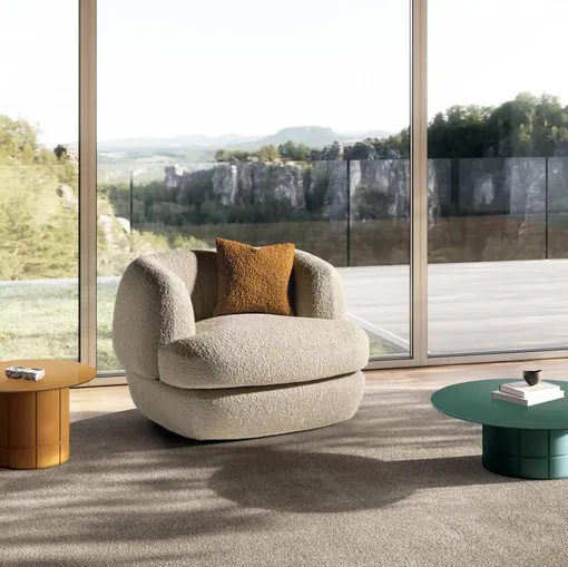 Poltrona in tessuto imbottito Biza di Lago